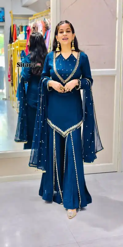 JF 054 Blue Color Roman Silk Salwar Suit with Embroidery Work. Available at ₹2399 only. Delivery 4-6 Working Days. Shop now. | Casual Suits, Jump Suits, Creative suits, Designer Suits, Palazzo Suits, Party Wear Suits, Patiala Suits, Salwar suit, Straight Suits