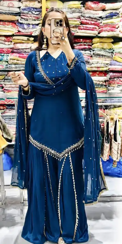 JF 054 Blue Color Roman Silk Salwar Suit with Embroidery Work. Available at ₹2399 only. Delivery 4-6 Working Days. Shop now. | Casual Suits, Jump Suits, Creative suits, Designer Suits, Palazzo Suits, Party Wear Suits, Patiala Suits, Salwar suit, Straight Suits