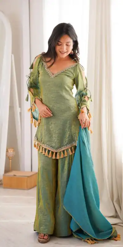 SRK 5357 Green Doremon Crush Salwar Suit Perfect for Wedding, Party, Traditional Day, Baisakhi, Karwa Chauth – . Exclusive Offer ₹2099. Delive | Casual Suits, Jump Suits, Creative suits, Designer Suits, Palazzo Suits, Party Wear Suits, Patiala Suits, Salwar suit, Straight Suits