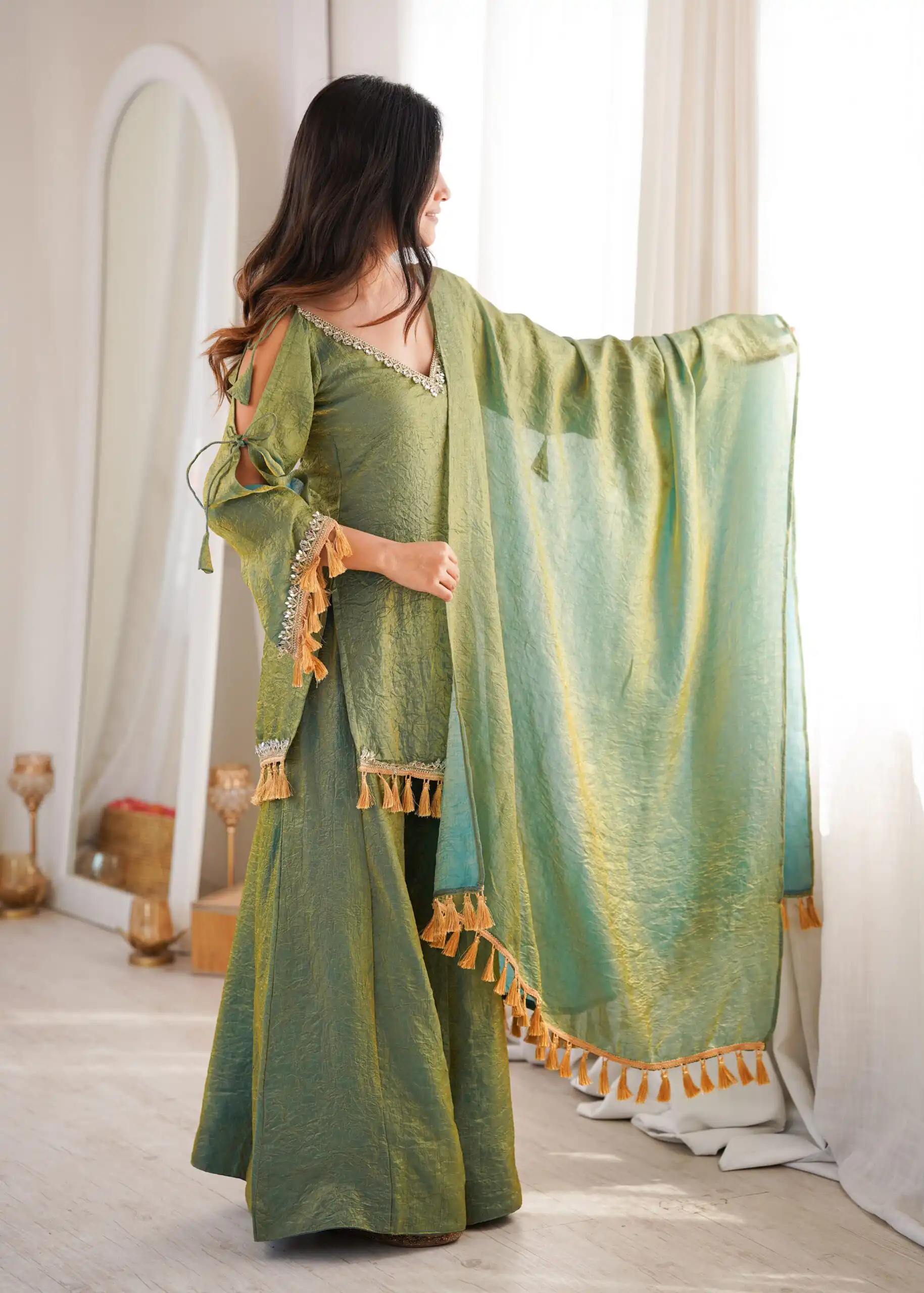 SRK 5357 Green Doremon Crush Salwar Suit Perfect for Wedding, Party, Traditional Day, Baisakhi, Karwa Chauth – . Exclusive Offer ₹2099. Delive | Casual Suits, Jump Suits, Creative suits, Designer Suits, Palazzo Suits, Party Wear Suits, Patiala Suits, Salwar suit, Straight Suits