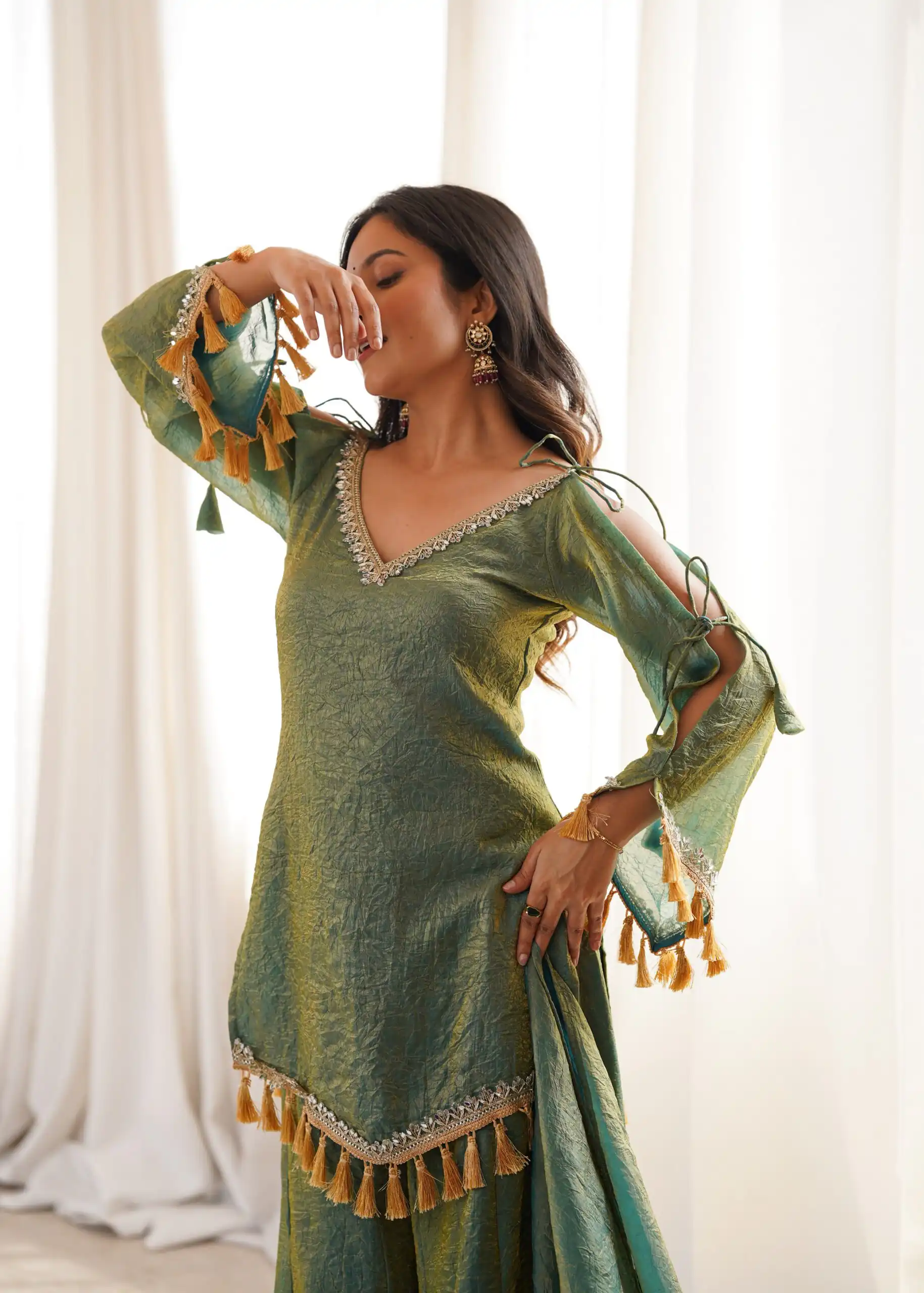 SRK 5357 Green Doremon Crush Salwar Suit Perfect for Wedding, Party, Traditional Day, Baisakhi, Karwa Chauth – . Exclusive Offer ₹2099. Delive | Casual Suits, Jump Suits, Creative suits, Designer Suits, Palazzo Suits, Party Wear Suits, Patiala Suits, Salwar suit, Straight Suits