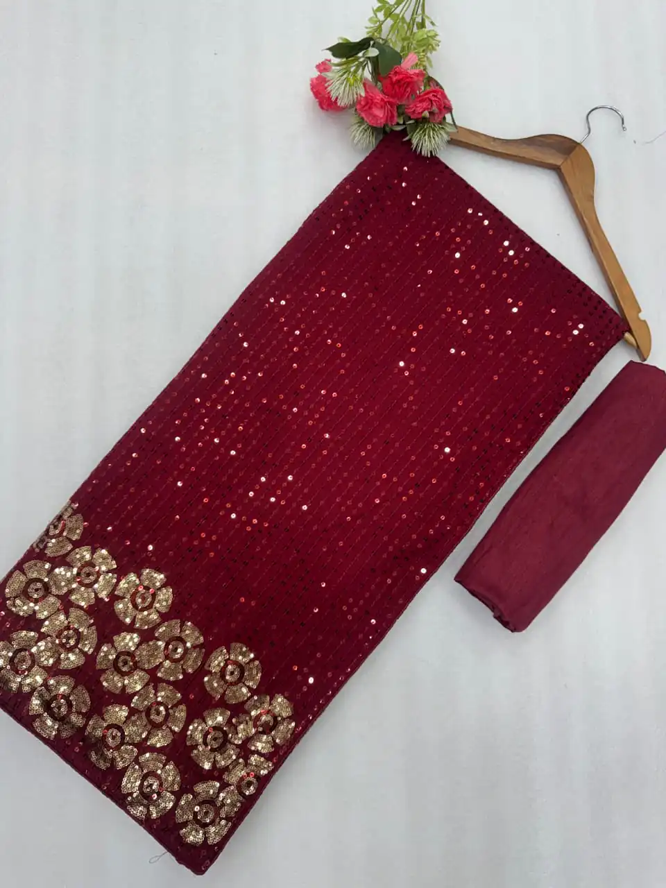 DF 3459 Maroon in Faux Georgette Zari Work & Embroidery Work Saree. Special Price ₹1899. Delivery 4-6 Working Days. Shop now. | Creative Sarees, Bollywood Sarees, Designer Sarees, Embroidered Sarees, Ethnic Saree, Modern Digital sarees, Party Wear Sarees, Sarees