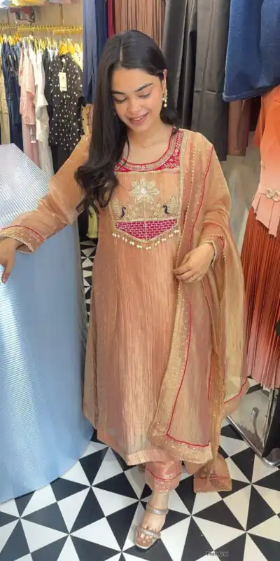 WW 1281 Peach in Salsa Silk Embroidery Work & Sequins Work Salwar Suit . Get it for ₹2899. Delivery 4-6 Working Days. Shop now. | Casual Suits, Jump Suits, Creative suits, Designer Suits, Palazzo Suits, Party Wear Suits, Patiala Suits, Salwar suit, Straight Suits
