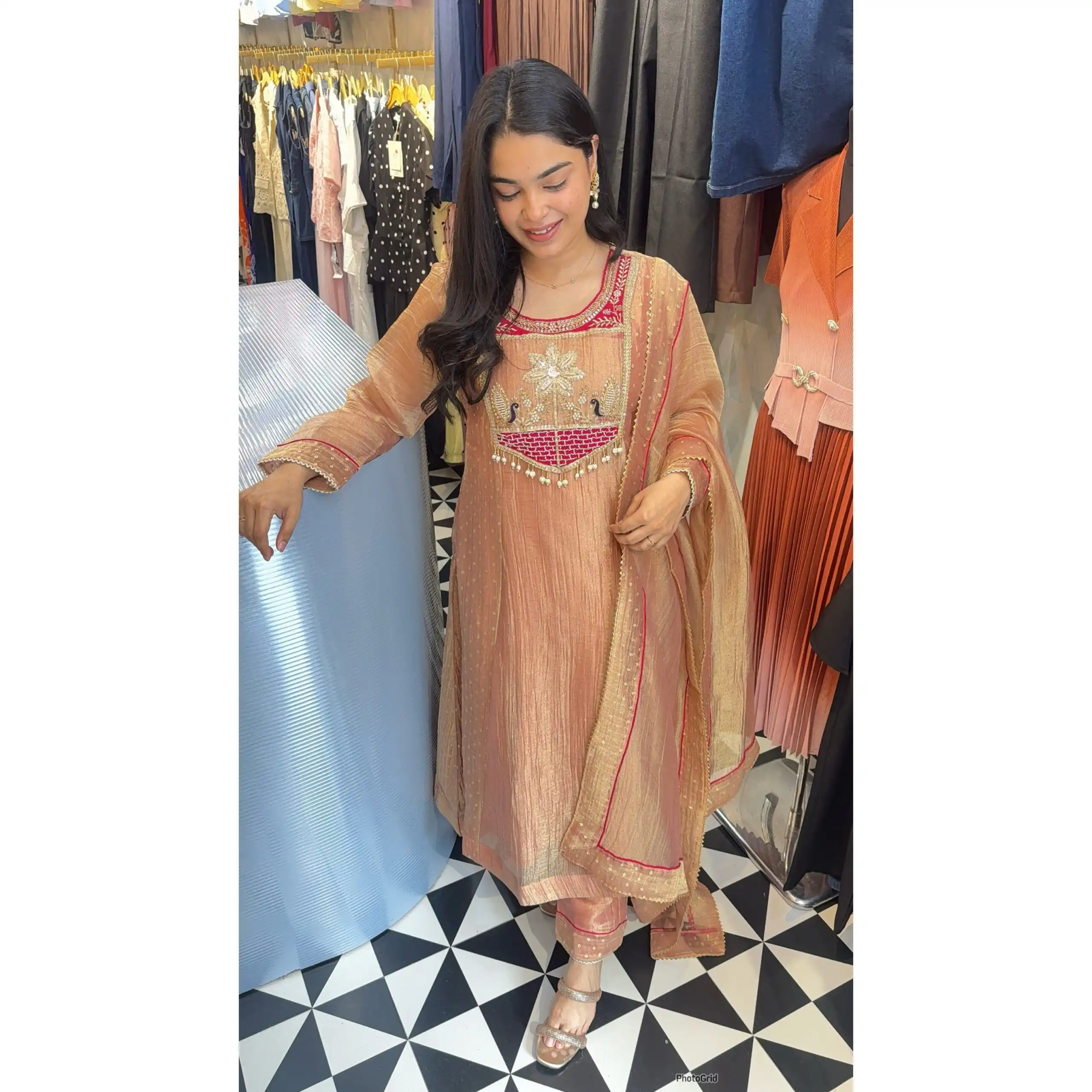 WW 1281 Peach in Salsa Silk Embroidery Work & Sequins Work Salwar Suit . Get it for ₹2899. Delivery 4-6 Working Days. Shop now. | Casual Suits, Jump Suits, Creative suits, Designer Suits, Palazzo Suits, Party Wear Suits, Patiala Suits, Salwar suit, Straight Suits