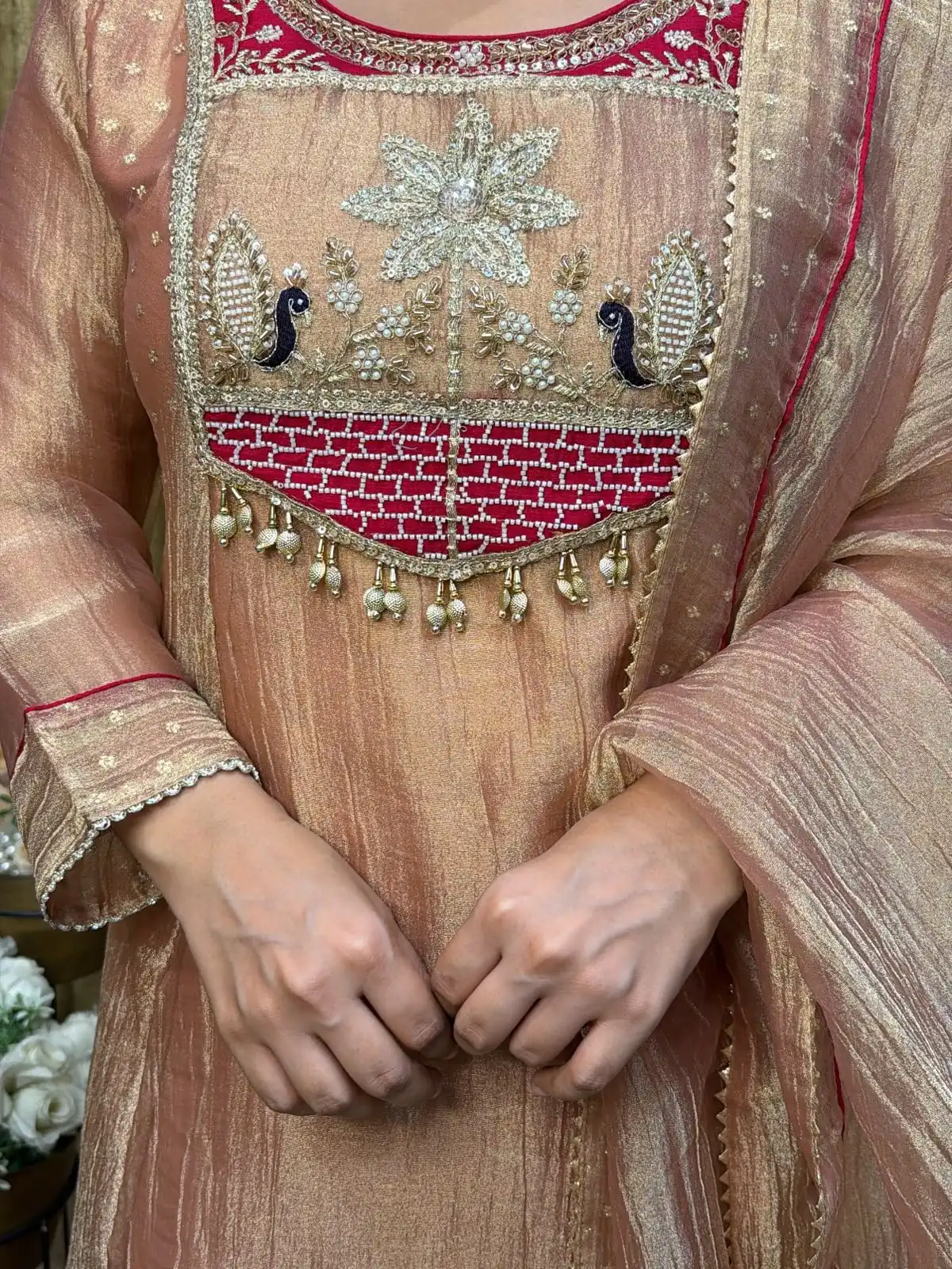 WW 1281 Peach in Salsa Silk Embroidery Work & Sequins Work Salwar Suit . Get it for ₹2899. Delivery 4-6 Working Days. Shop now. | Casual Suits, Jump Suits, Creative suits, Designer Suits, Palazzo Suits, Party Wear Suits, Patiala Suits, Salwar suit, Straight Suits
