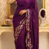 DF 3459 Wine in Faux Georgette Zari Work & Embroidery Work Saree. Special Price ₹1899. Delivery 4-6 Working Days. Shop now. | Creative Sarees, Bollywood Sarees, Designer Sarees, Embroidered Sarees, Ethnic Saree, Modern Digital sarees, Party Wear Sarees, Sarees
