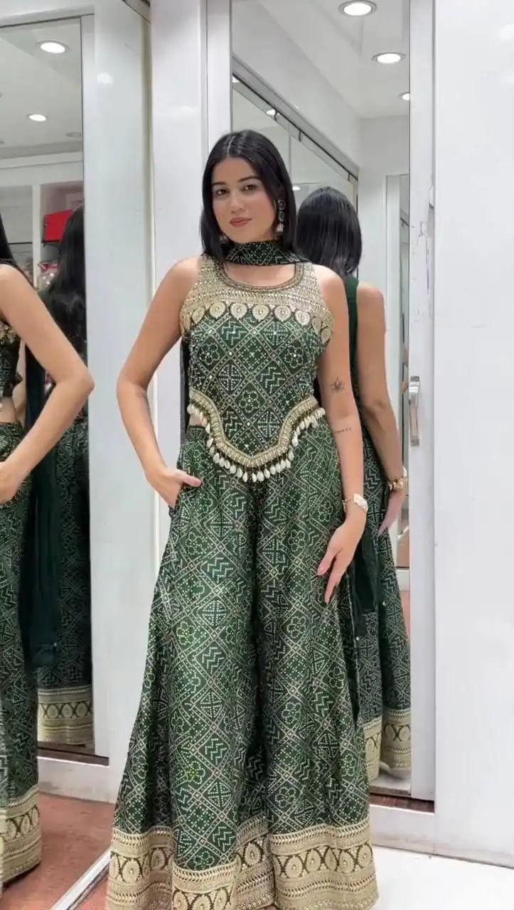 ST 228 Green Colour Digital Print Salwar Suit in Black Faux Georgette. Now at just ₹2099. Delivery 4-6 Working Days. Shop now. | Casual Suits, Jump Suits, Creative suits, Designer Suits, Palazzo Suits, Party Wear Suits, Patiala Suits, Salwar suit, Straight Suits