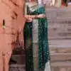 KP 7000 Green Soft Lichi Silk Cloth Saree Perfect for Wedding, Party, Family Gatherings, Sangeet, Ethnic Day – . Festive Deal ₹1549. Delivery 4-6 Working | Creative Sarees, Bollywood Sarees, Designer Sarees, Embroidered Sarees, Ethnic Saree, Modern Digital sarees, Party Wear Sarees, Sarees