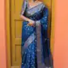 KP 7000 Navy Blue Soft Lichi Silk Cloth Saree Perfect for Wedding, Party, Family Gatherings, Sangeet, Ethnic Day – Festive Deal ₹1549. Delivery 4-6 Working | Creative Sarees, Bollywood Sarees, Designer Sarees, Embroidered Sarees, Ethnic Saree, Modern Digital sarees, Party Wear Sarees, Sarees