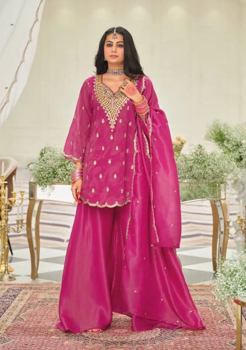 ST 243 Pink Color Natural Crep Salwar Suit with Embroidery Work. Wedding, Party, Festive, Best Price ₹2199. Delivery 4-6 Working Days. Shop now. | Casual Suits, Jump Suits, Creative suits, Designer Suits, Palazzo Suits, Party Wear Suits, Patiala Suits, Salwar suit, Straight Suits