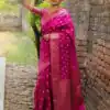 KP 7000 Pink Soft Lichi Silk Cloth Saree Perfect for Wedding, Party, Family Gatherings, Sangeet, Ethnic Day – . Festive Deal ₹1549. Delivery 4-6 Working | Creative Sarees, Bollywood Sarees, Designer Sarees, Embroidered Sarees, Ethnic Saree, Modern Digital sarees, Party Wear Sarees, Sarees
