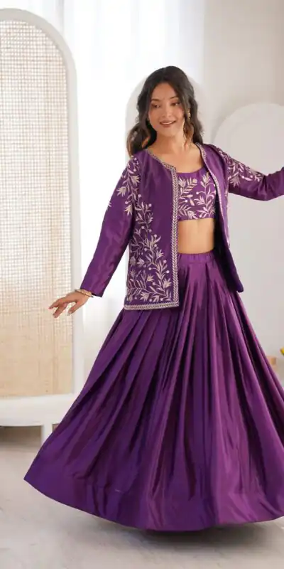 SP 67 Purple Shiny Chinon Silk Sequence Work Lehenga Choli Perfect for Wedding, Party, Ganesh Chaturthi, Baby Shower, Makar Affordable Price ₹2199. /- | Bollywood Lehenga, Creative Lehenga, Designer Lehenga, Embroidered Lehenga, Lehenga, Party Wear Lehenga