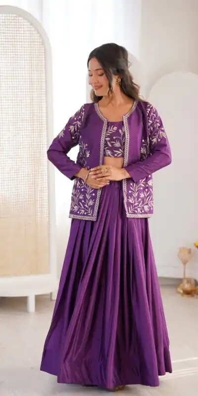 SP 67 Purple Shiny Chinon Silk Sequence Work Lehenga Choli Perfect for Wedding, Party, Ganesh Chaturthi, Baby Shower, Makar Affordable Price ₹2199. /- | Bollywood Lehenga, Creative Lehenga, Designer Lehenga, Embroidered Lehenga, Lehenga, Party Wear Lehenga