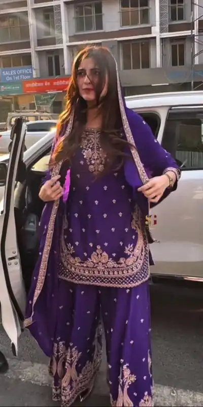 ZB 5067 Purple Chinon Silk Salwar Suit Perfect for Wedding, Party, Ganesh Chaturthi, Baby Shower, Makar Sankranti – . Affordable Price ₹2399. /- | Casual Suits, Jump Suits, Creative suits, Designer Suits, Palazzo Suits, Party Wear Suits, Patiala Suits, Salwar suit, Straight Suits