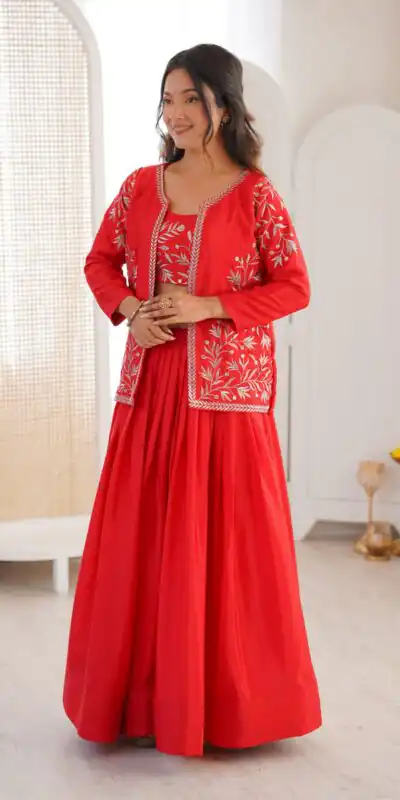 SP 67 Red Shiny Chinon Silk Sequence Work Lehenga Choli Perfect for Wedding, Party, Ganesh Chaturthi, Baby Shower, Makar Affordable Price ₹2199. /- | Bollywood Lehenga, Creative Lehenga, Designer Lehenga, Embroidered Lehenga, Lehenga, Party Wear Lehenga