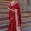 KP 7000 Red Soft Lichi Silk Cloth Saree Perfect for Wedding, Party, Family Gatherings, Sangeet, Ethnic Day – . Festive Deal ₹1549. Delivery 4-6 Working | Creative Sarees, Bollywood Sarees, Designer Sarees, Embroidered Sarees, Ethnic Saree, Modern Digital sarees, Party Wear Sarees, Sarees
