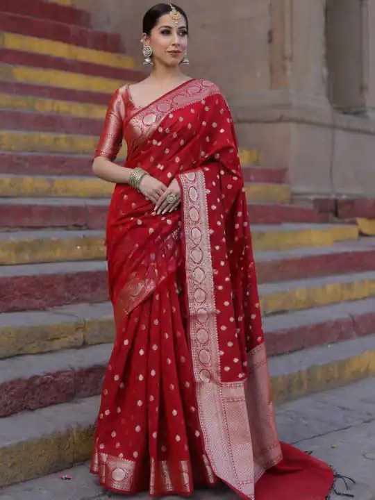 KP 7000 Red Soft Lichi Silk Cloth Saree Perfect for Wedding, Party, Family Gatherings, Sangeet, Ethnic Day – . Festive Deal ₹1549. Delivery 4-6 Working | Creative Sarees, Bollywood Sarees, Designer Sarees, Embroidered Sarees, Ethnic Saree, Modern Digital sarees, Party Wear Sarees, Sarees