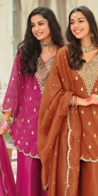 ST 243 Rust Color Natural Crep Salwar Suit with Embroidery Work. Wedding, Party, Festive, Best Price ₹2199. Delivery 4-6 Working Days. Shop now. | Casual Suits, Jump Suits, Creative suits, Designer Suits, Palazzo Suits, Party Wear Suits, Patiala Suits, Salwar suit, Straight Suits