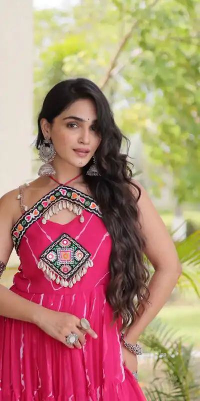 KA 1270 Pink in Colour Faux Georgette Bandhani Print Work Gown. Available at ₹2019 only. Delivery 4-6 Working Days. Shop now. | Bollywood Gowns, Creative Gowns, Designer Gowns, Embroidered Gowns, Gowns, Party Wear Gowns
