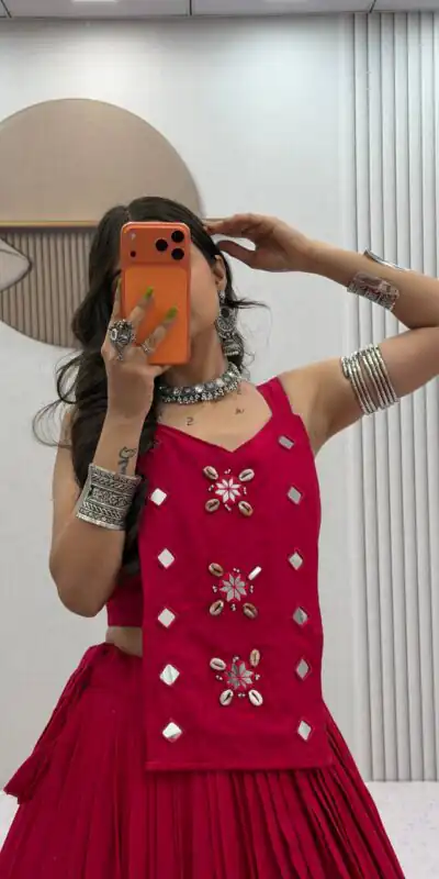 PC 581 Pink Color Pure Cotton Lehenga Choli with Cowrie Work. Festive Deal ₹2999. Delivery 4-6 Working Days. Online Shop now. | Bollywood Lehenga, Creative Lehenga, Designer Lehenga, Embroidered Lehenga, Lehenga, Party Wear Lehenga
