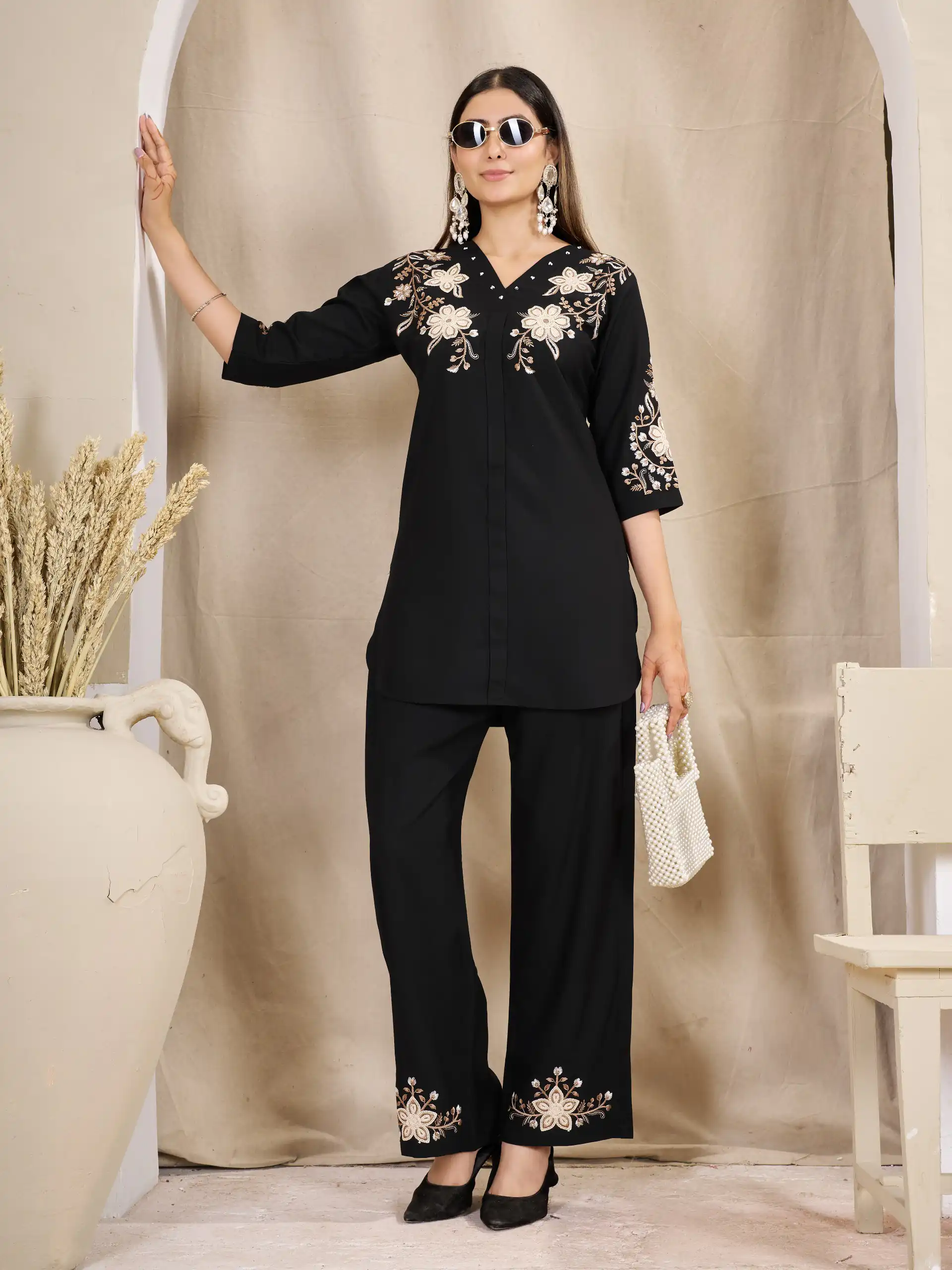 DIVA 169 Black Colour Rayon Cotton Kurti with Embroidery Work. Introductory Price ₹1999. Delivery 4-6 Working Days. Shop now. | Bollywood Kurti, Creative Kurtis, Designer Kurti, Kurti, Party Wear Kurti, Selfie Kurti