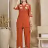 DIVA 169 Orange Colour Rayon Cotton Kurti with Embroidery Work. Introductory Price ₹1999. Delivery 4-6 Working Days. Shop now. | Bollywood Kurti, Creative Kurtis, Designer Kurti, Kurti, Party Wear Kurti, Selfie Kurti