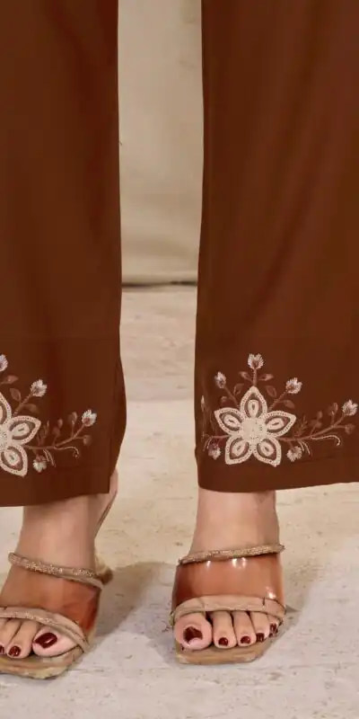 DIVA 169 Rust Colour Rayon Cotton Kurti with Embroidery Work. Introductory Price ₹1999. Delivery 4-6 Working Days. Shop now. | Bollywood Kurti, Creative Kurtis, Designer Kurti, Kurti, Party Wear Kurti, Selfie Kurti