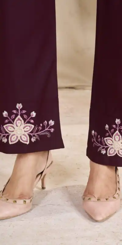 DIVA 169 Wine Colour Rayon Cotton Kurti with Embroidery Work. Introductory Price ₹1999. Delivery 4-6 Working Days. Shop now. | Bollywood Kurti, Creative Kurtis, Designer Kurti, Kurti, Party Wear Kurti, Selfie Kurti
