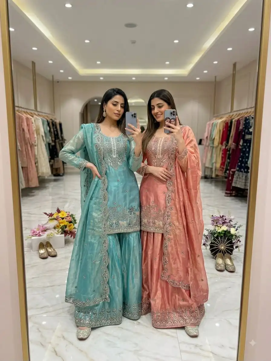 WW 1280 Blue Fendy Silk Salwar Suitwith Embroidery Work & Lace Work. Now at just ₹2449. Delivery 4-6 Working Days. Shop now. | Casual Suits, Jump Suits, Creative suits, Designer Suits, Palazzo Suits, Party Wear Suits, Patiala Suits, Salwar suit, Straight Suits