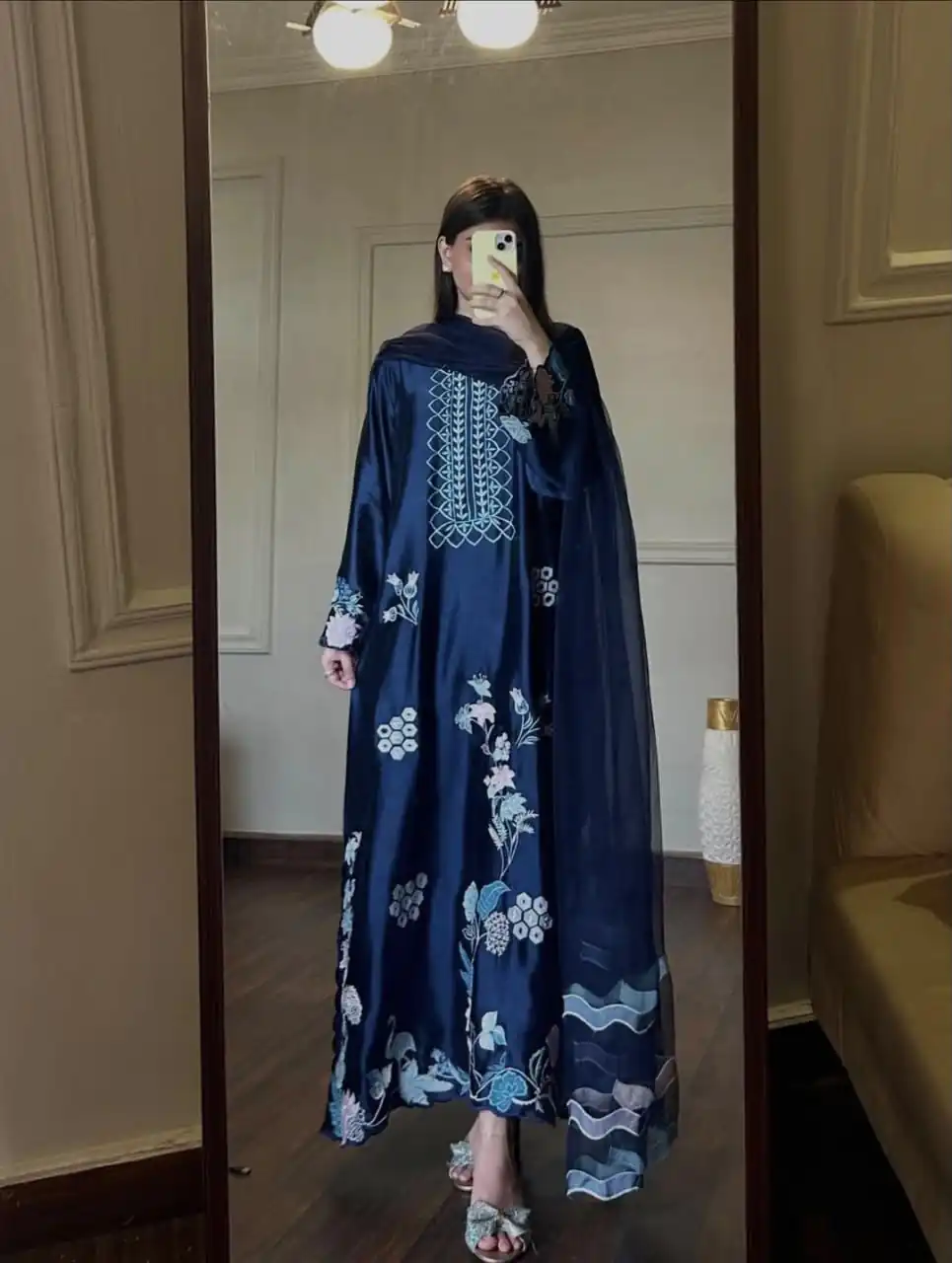 RTC 6053 Navy Blue Jura Silk Salwar Suit with Embroidery Work & Thread Embroidery. Grab it for ₹2399. Delivery 4-6 Working Days. Shop now. | Casual Suits, Jump Suits, Creative suits, Designer Suits, Palazzo Suits, Party Wear Suits, Patiala Suits, Salwar suit, Straight Suits