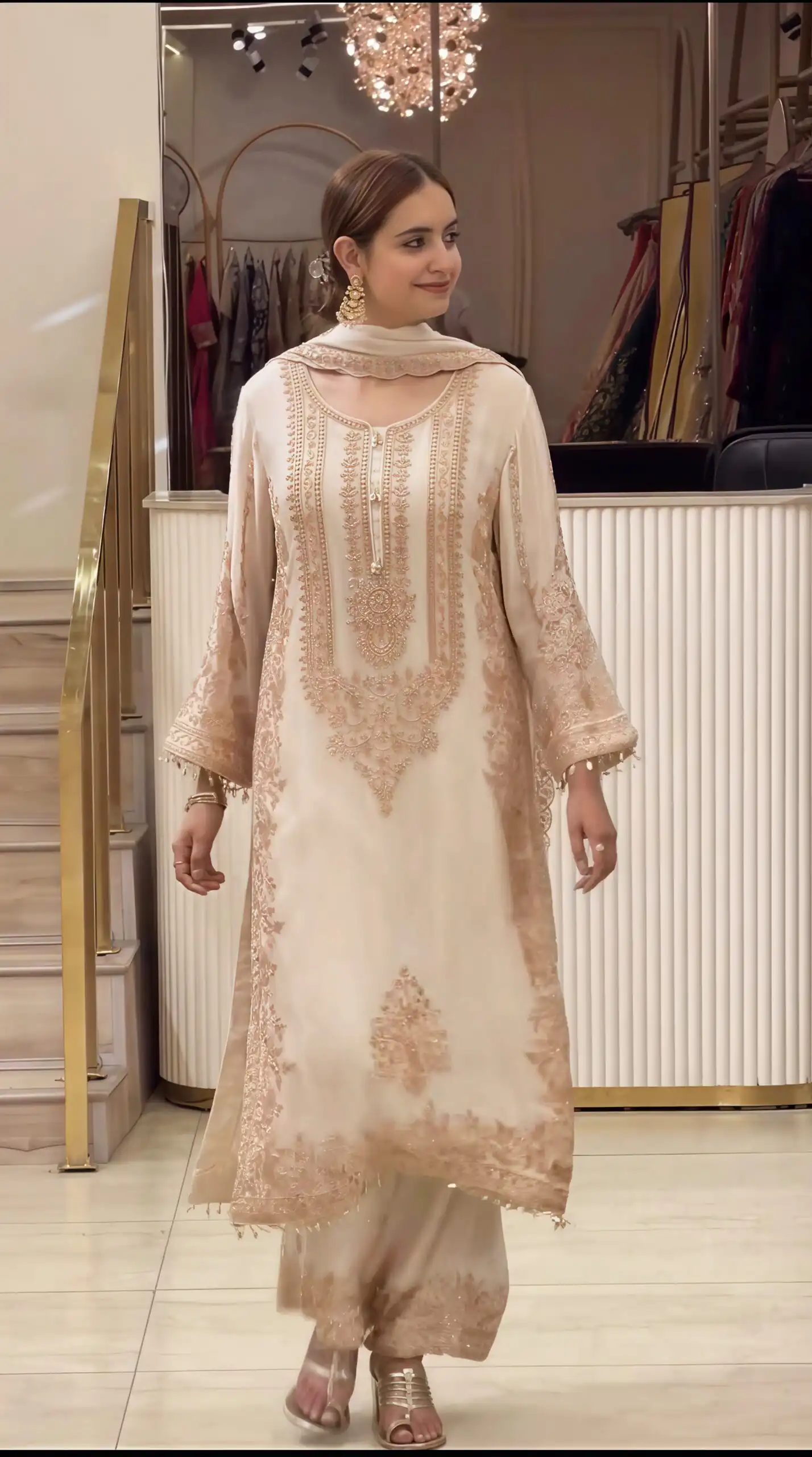 SR 1716 Off White Colour Faux Georgette Salwar Suit with Lace Work. Introductory Price ₹2449. Delivery 4-6 Working Days. Shop now. | Casual Suits, Jump Suits, Creative suits, Designer Suits, Palazzo Suits, Party Wear Suits, Patiala Suits, Salwar suit, Straight Suits