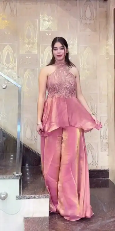 NF 1273 Peach Fendy Silk Salwar Suitwith Embroidery Work & Lace Work. Now at just ₹2449. Delivery 4-6 Working Days. Shop now. | Casual Suits, Jump Suits, Creative suits, Designer Suits, Palazzo Suits, Party Wear Suits, Patiala Suits, Salwar suit, Straight Suits