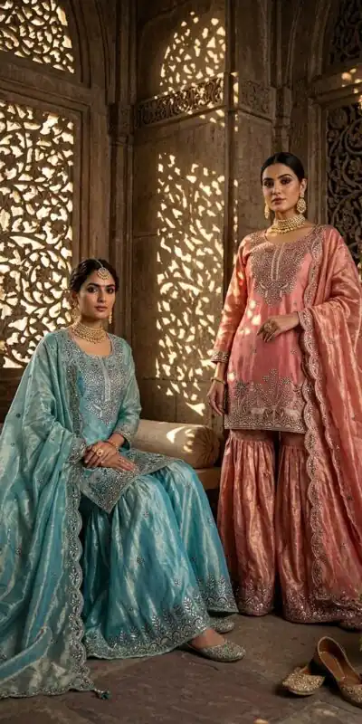 WW 1280 Peach Fendy Silk Salwar Suitwith Embroidery Work & Lace Work. Now at just ₹2449. Delivery 4-6 Working Days. Shop now. | Casual Suits, Jump Suits, Creative suits, Designer Suits, Palazzo Suits, Party Wear Suits, Patiala Suits, Salwar suit, Straight Suits