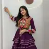 Ram 120 Wine in Pure Cotton Mirror Work & Gamthi Work Lehenga Choli . Exclusive Offer ₹3049. Delivery 4-6 Working Days. Shop now. | Bollywood Lehenga, Creative Lehenga, Designer Lehenga, Embroidered Lehenga, Lehenga, Party Wear Lehenga