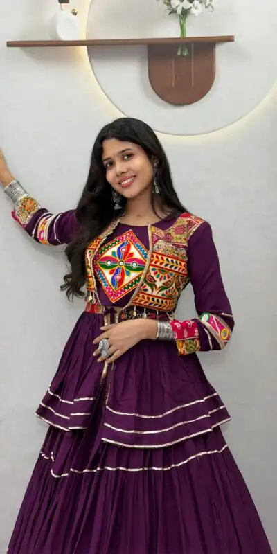 Ram 120 Wine in Pure Cotton Mirror Work & Gamthi Work Lehenga Choli . Exclusive Offer ₹3049. Delivery 4-6 Working Days. Shop now. | Bollywood Lehenga, Creative Lehenga, Designer Lehenga, Embroidered Lehenga, Lehenga, Party Wear Lehenga