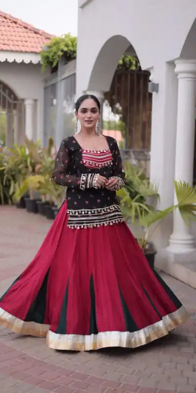 KA 5076 Black Rayon Embroidery Work & Cowrie Work Lehenga Choli . Grab it for ₹2749. Delivery 4-6 Working Days. Shop now. | Bollywood Lehenga, Creative Lehenga, Designer Lehenga, Embroidered Lehenga, Lehenga, Party Wear Lehenga