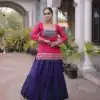 KA 5076 Pink Color Rayon Embroidery Work & Cowrie Work Lehenga Choli . Grab it for ₹2749. Delivery 4-6 Working Days. Shop now. | Bollywood Lehenga, Creative Lehenga, Designer Lehenga, Embroidered Lehenga, Lehenga, Party Wear Lehenga