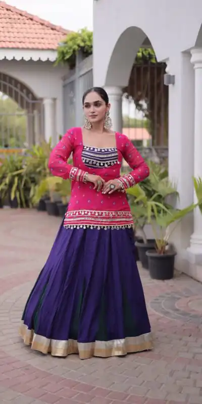 KA 5076 Pink Color Rayon Embroidery Work & Cowrie Work Lehenga Choli . Grab it for ₹2749. Delivery 4-6 Working Days. Shop now. | Bollywood Lehenga, Creative Lehenga, Designer Lehenga, Embroidered Lehenga, Lehenga, Party Wear Lehenga
