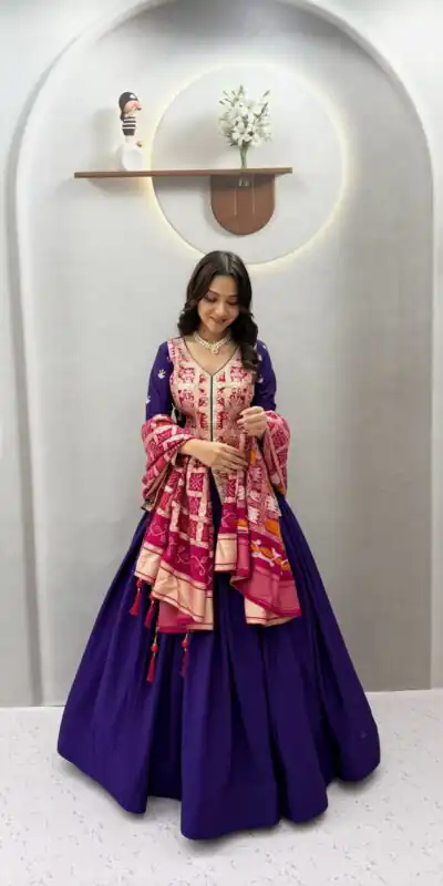 Ram 190 Purple Chinon silk Lehenga Choli with Sequins Work & Embroidery Work. Now at just ₹2749. Delivery 4-6 Working Days. Shop now. | Bollywood Lehenga, Creative Lehenga, Designer Lehenga, Embroidered Lehenga, Lehenga, Party Wear Lehenga