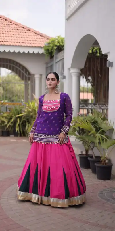 KA 5076 Purple Rayon Embroidery Work & Cowrie Work Lehenga Choli . Grab it for ₹2749. Delivery 4-6 Working Days. Shop now. | Bollywood Lehenga, Creative Lehenga, Designer Lehenga, Embroidered Lehenga, Lehenga, Party Wear Lehenga