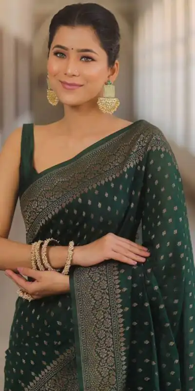 KPR 266 Green Soft Lichi Silk Cloth Saree Perfect for Wedding, Party, Family Gatherings, Sangeet, Ethnic Day – . Festive Deal ₹1349. Delivery 4-6 Workin | Creative Sarees, Bollywood Sarees, Designer Sarees, Embroidered Sarees, Ethnic Saree, Modern Digital sarees, Party Wear Sarees, Sarees