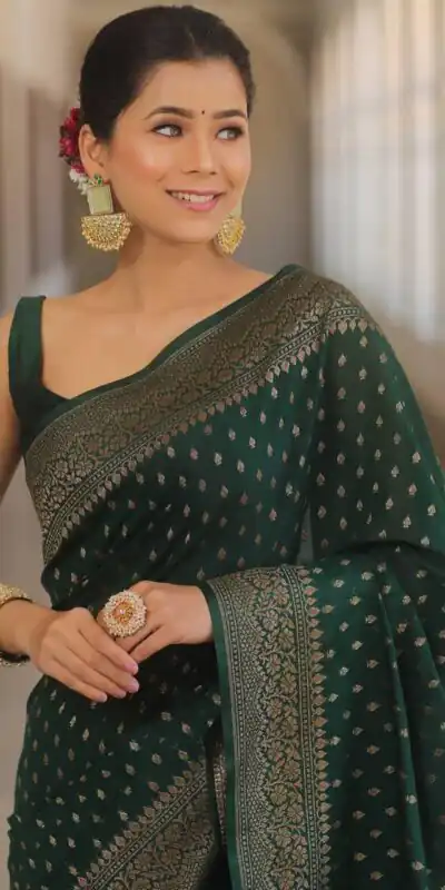 KPR 266 Green Soft Lichi Silk Cloth Saree Perfect for Wedding, Party, Family Gatherings, Sangeet, Ethnic Day – . Festive Deal ₹1349. Delivery 4-6 Workin | Creative Sarees, Bollywood Sarees, Designer Sarees, Embroidered Sarees, Ethnic Saree, Modern Digital sarees, Party Wear Sarees, Sarees