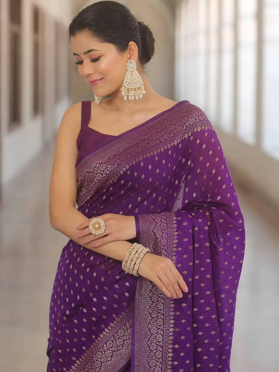 KPR 266 Purple Soft Lichi Silk Cloth Saree Perfect for Wedding, Party, Family Gatherings, Sangeet, Ethnic Day – . Festive Deal ₹1349. Delivery 4-6 Workin | Creative Sarees, Bollywood Sarees, Designer Sarees, Embroidered Sarees, Ethnic Saree, Modern Digital sarees, Party Wear Sarees, Sarees