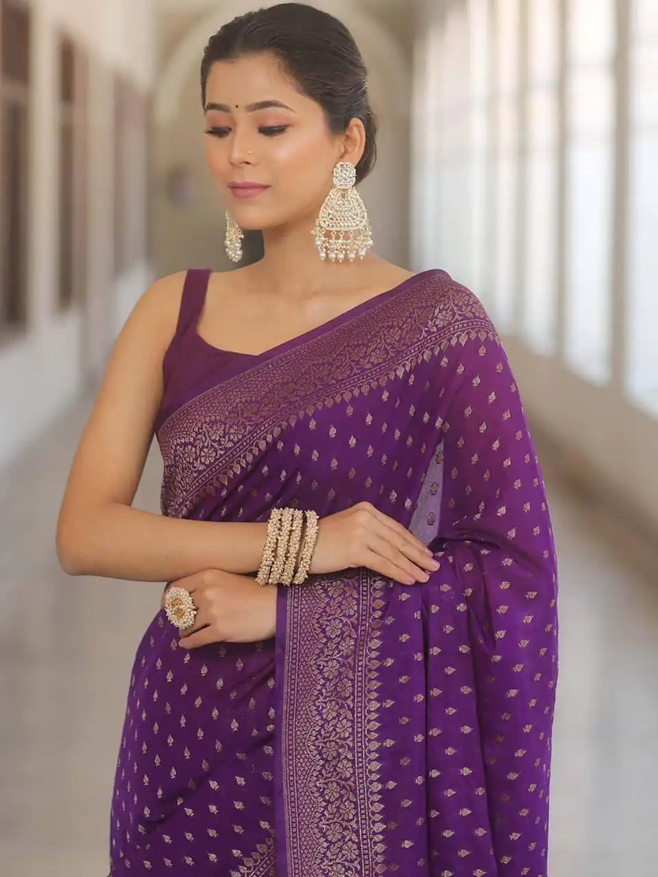 KPR 266 Purple Soft Lichi Silk Cloth Saree Perfect for Wedding, Party, Family Gatherings, Sangeet, Ethnic Day – . Festive Deal ₹1349. Delivery 4-6 Workin | Creative Sarees, Bollywood Sarees, Designer Sarees, Embroidered Sarees, Ethnic Saree, Modern Digital sarees, Party Wear Sarees, Sarees