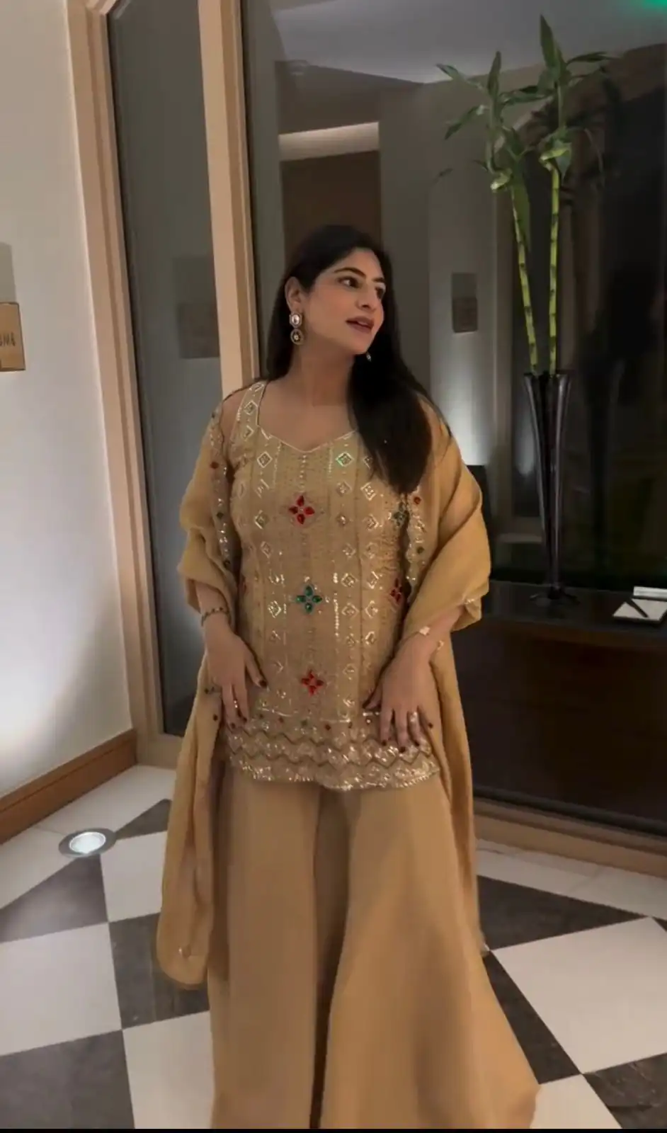 Magical Chiku Chinon Silk Embroidery Work Salwar Suit - Image 5