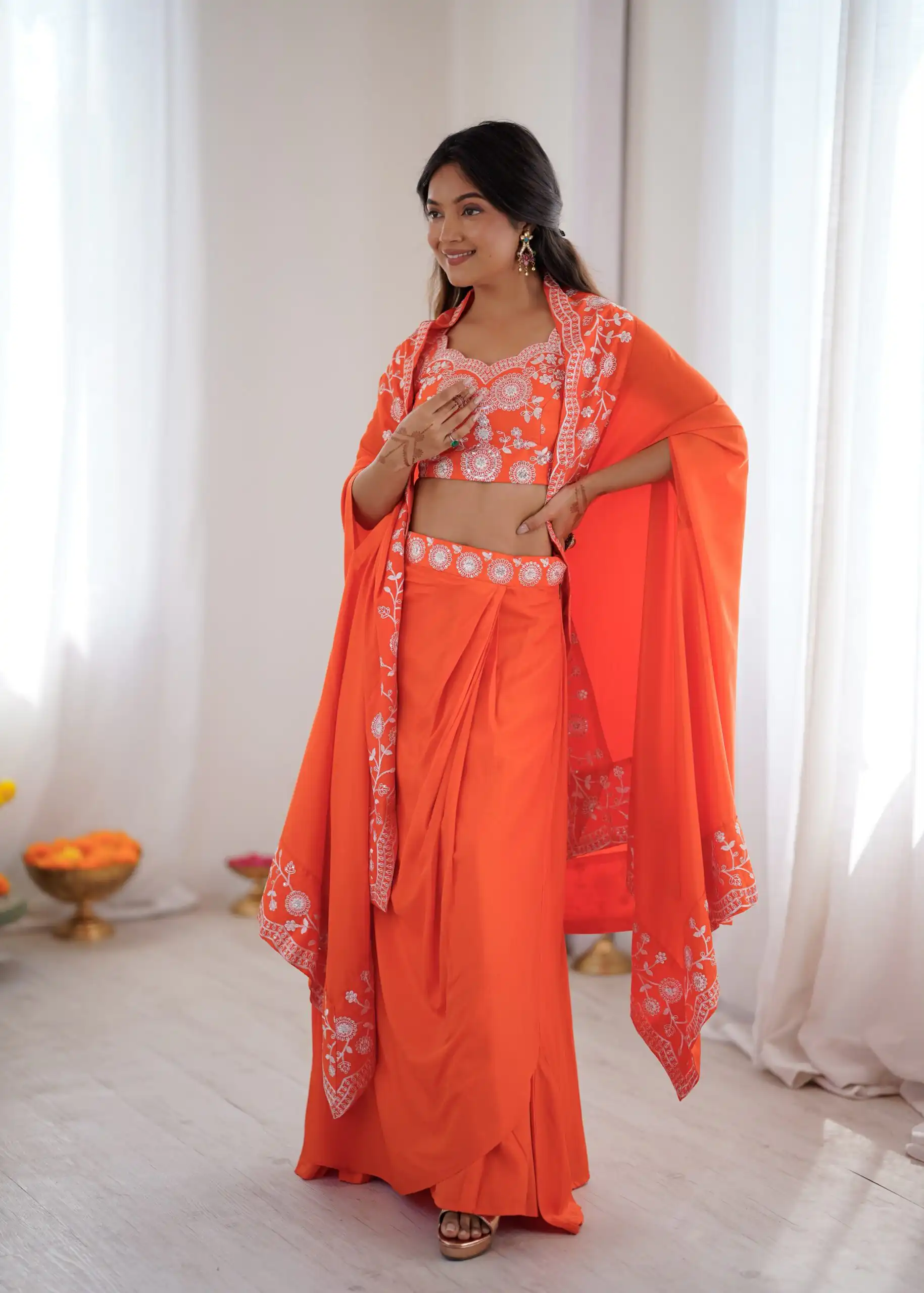 SP 73 Orange French Crep Silk Salwar Suit Perfect for Wedding, Party, Engagement, Baisakhi, Pongal – . Special Price ₹2149. Delivery 4-6 Working Days | Casual Suits, Jump Suits, Creative suits, Designer Suits, Palazzo Suits, Party Wear Suits, Patiala Suits, Salwar suit, Straight Suits
