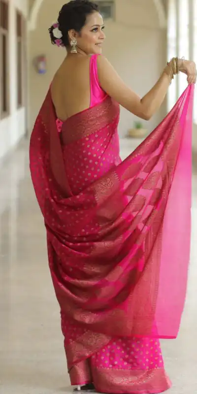 KPR 233 Pink in Soft Lichi Silk Lace Border & Lace Work Saree . Available at ₹1549 only. Delivery 4-6 Working Days. Shop now. | Creative Sarees, Bollywood Sarees, Designer Sarees, Embroidered Sarees, Ethnic Saree, Modern Digital sarees, Party Wear Sarees, Sarees