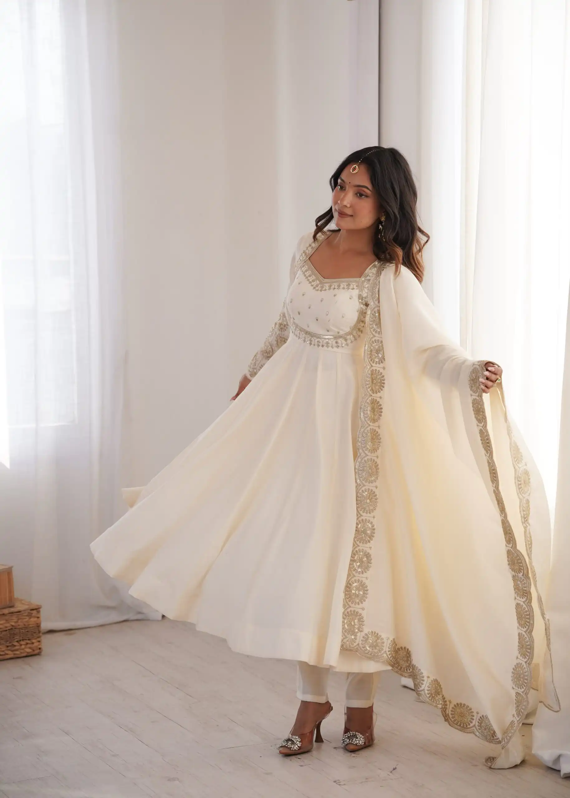 ZF 5026  White Colour Roman Silk Salwar Suit with Embroidery Work. Best Price ₹2399. Delivery 4-6 Working Days. Online Shop now. | Anarkali Suits, Bollywood Anarkali, Creative-Anarkali, Designer Anarkali, Embroidered Anarkali, Party Wear Anarkali