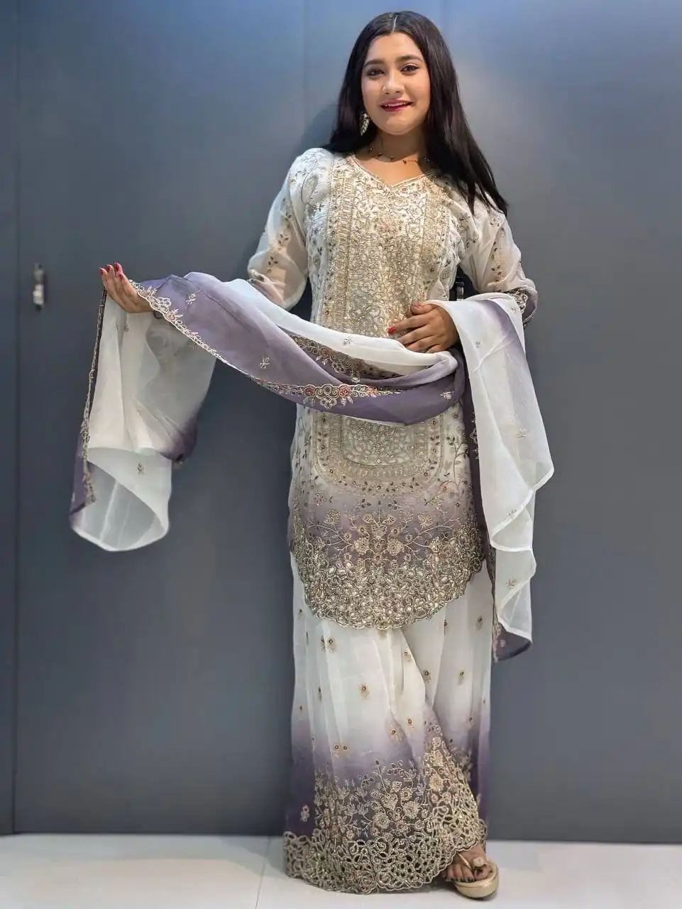 KF 1722 Lavender  in Star Georgette Embroidery Work Salwar Suit . Introductory Price ₹2349. Delivery 4-6 Working Days. Shop now. | Casual Suits, Jump Suits, Creative suits, Designer Suits, Palazzo Suits, Party Wear Suits, Patiala Suits, Salwar suit, Straight Suits