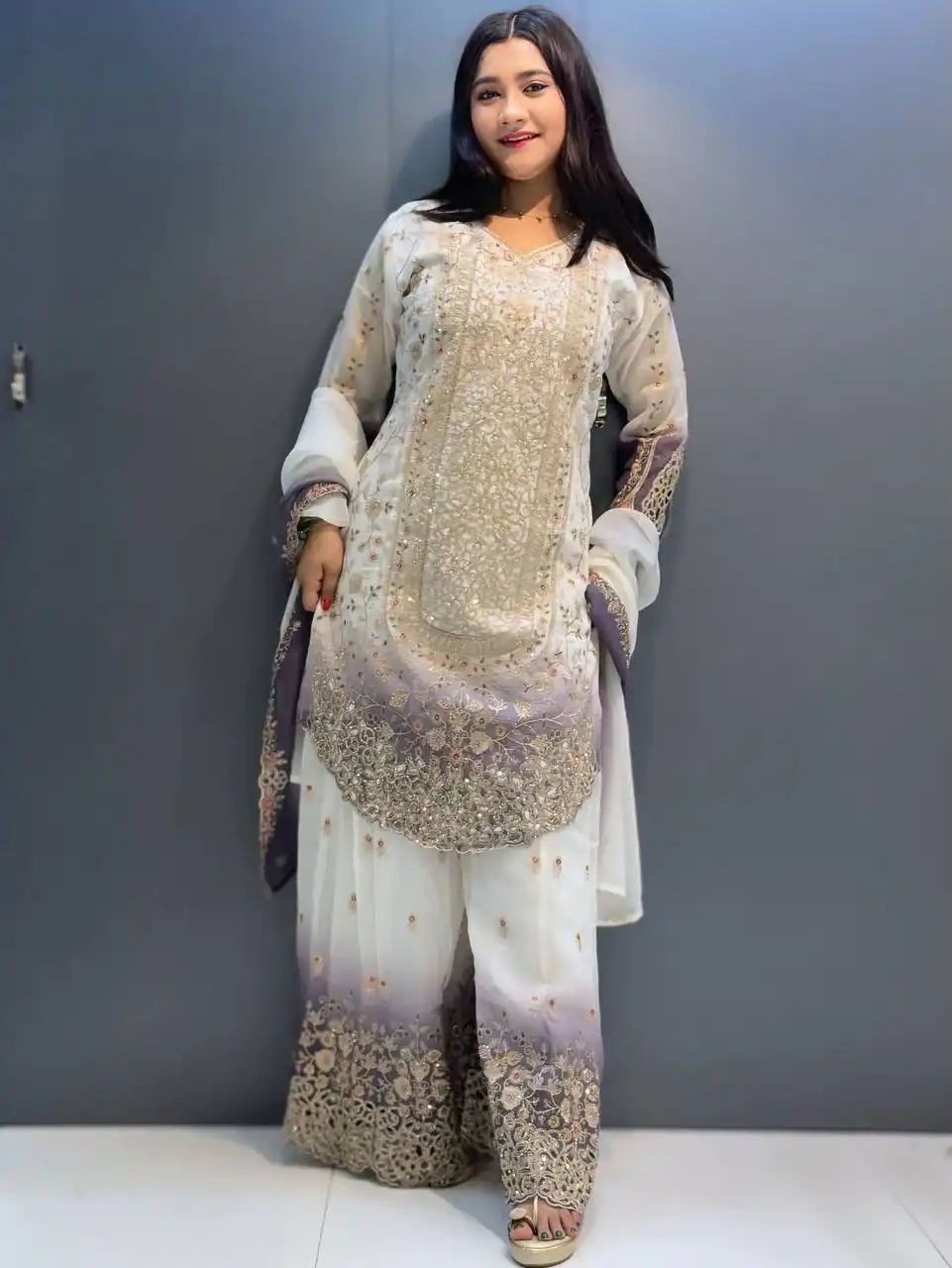 KF 1722 Lavender  in Star Georgette Embroidery Work Salwar Suit . Introductory Price ₹2349. Delivery 4-6 Working Days. Shop now. | Casual Suits, Jump Suits, Creative suits, Designer Suits, Palazzo Suits, Party Wear Suits, Patiala Suits, Salwar suit, Straight Suits